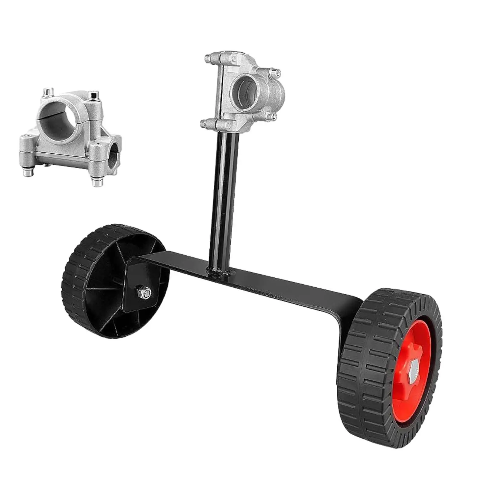 String Trimmer Support Wheels with Connector Portable Adjustable Height for Most Backpack Mowers