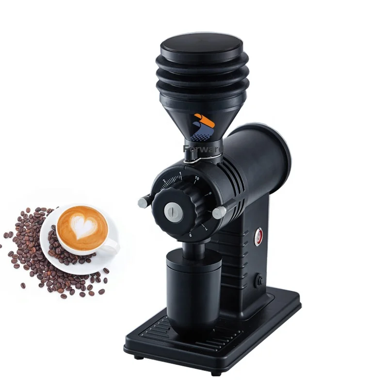 Hot Sale 10 Gears Adjustable Coarse Fine Mini Electric Titanium Alloy Flat Burr Espresso Coffee Bean Grinder Grinding Machine