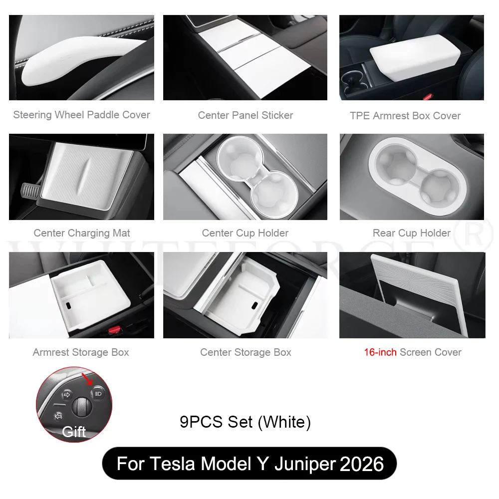 16-inch 9PCS White