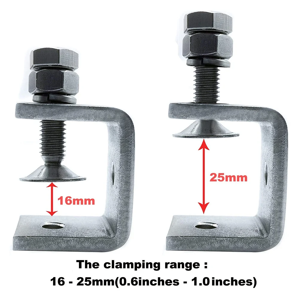 ヘビーデューティー木工クランプセット、304ステンレス鋼cクランプ、大工溶接ツール、4個、16-25mm