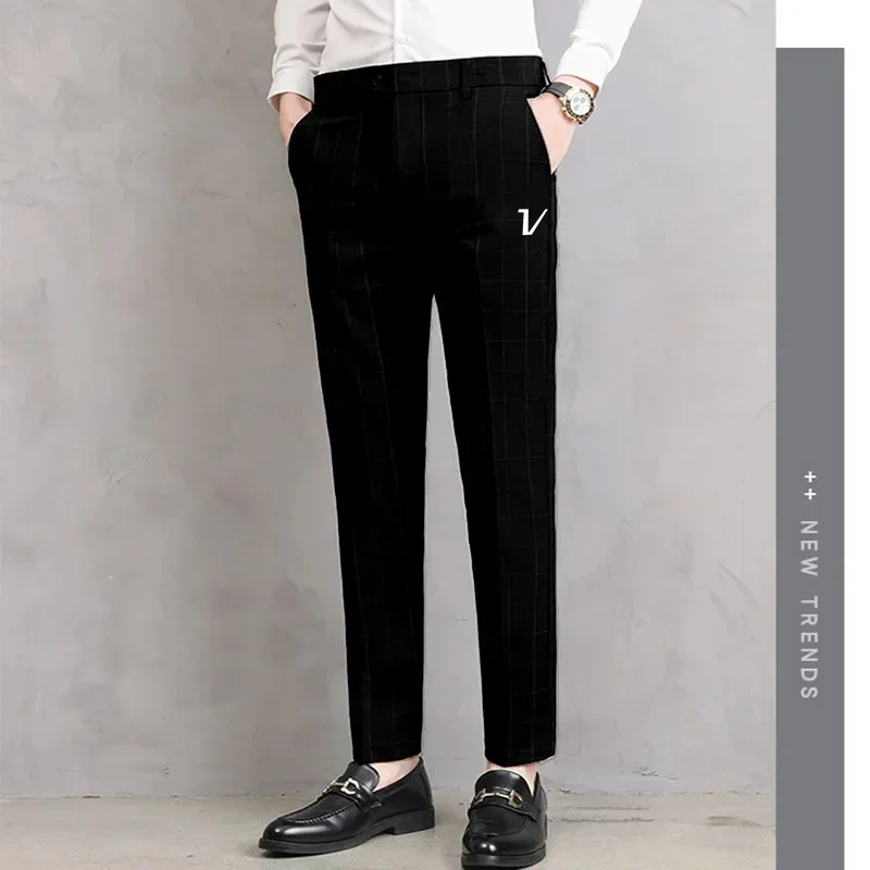 

Spring New Men Golf Trousers Business Casual Golf Pants Slim-fit Elastic Skinny Men Golf Clothing Office Formal Ninth Pant