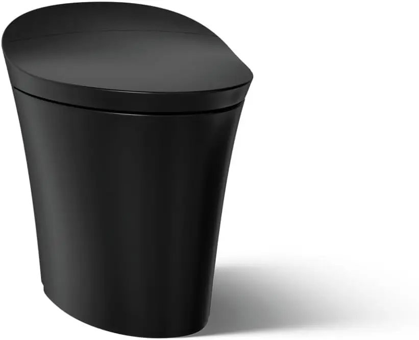 

Kohler K-5401-PA Veil One-Piece Elongated Dual-Flush Smart Bidet Toilet Honed Black Intelligent Toilet with Advanced Features