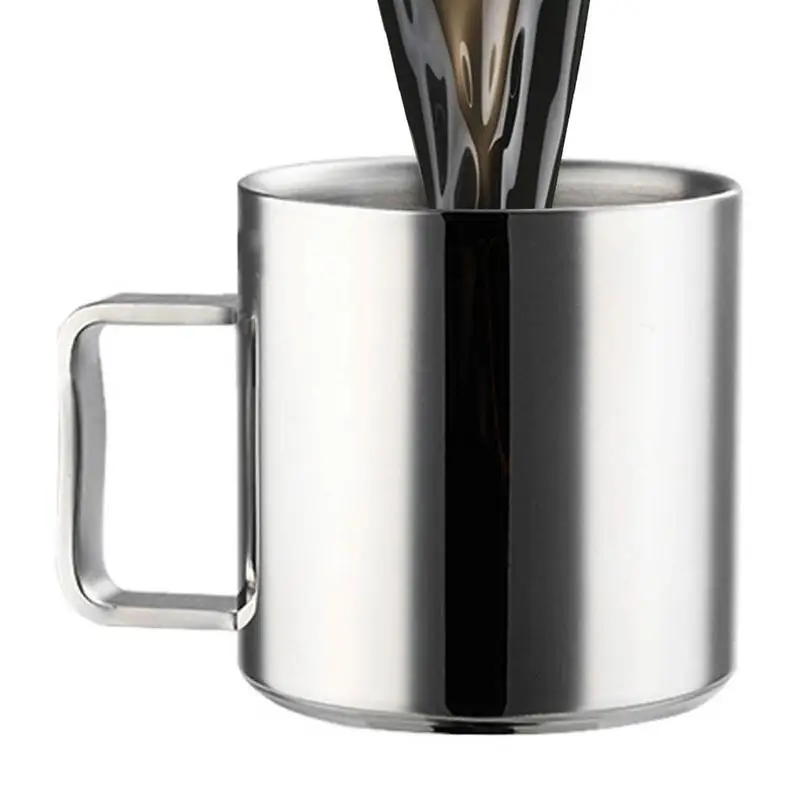 

Stainless Steel Coffee Mug Stainless Steel Cups Double Wall Shatterproof Dishwasher Safe Mug With Comfortable Wider Handle For