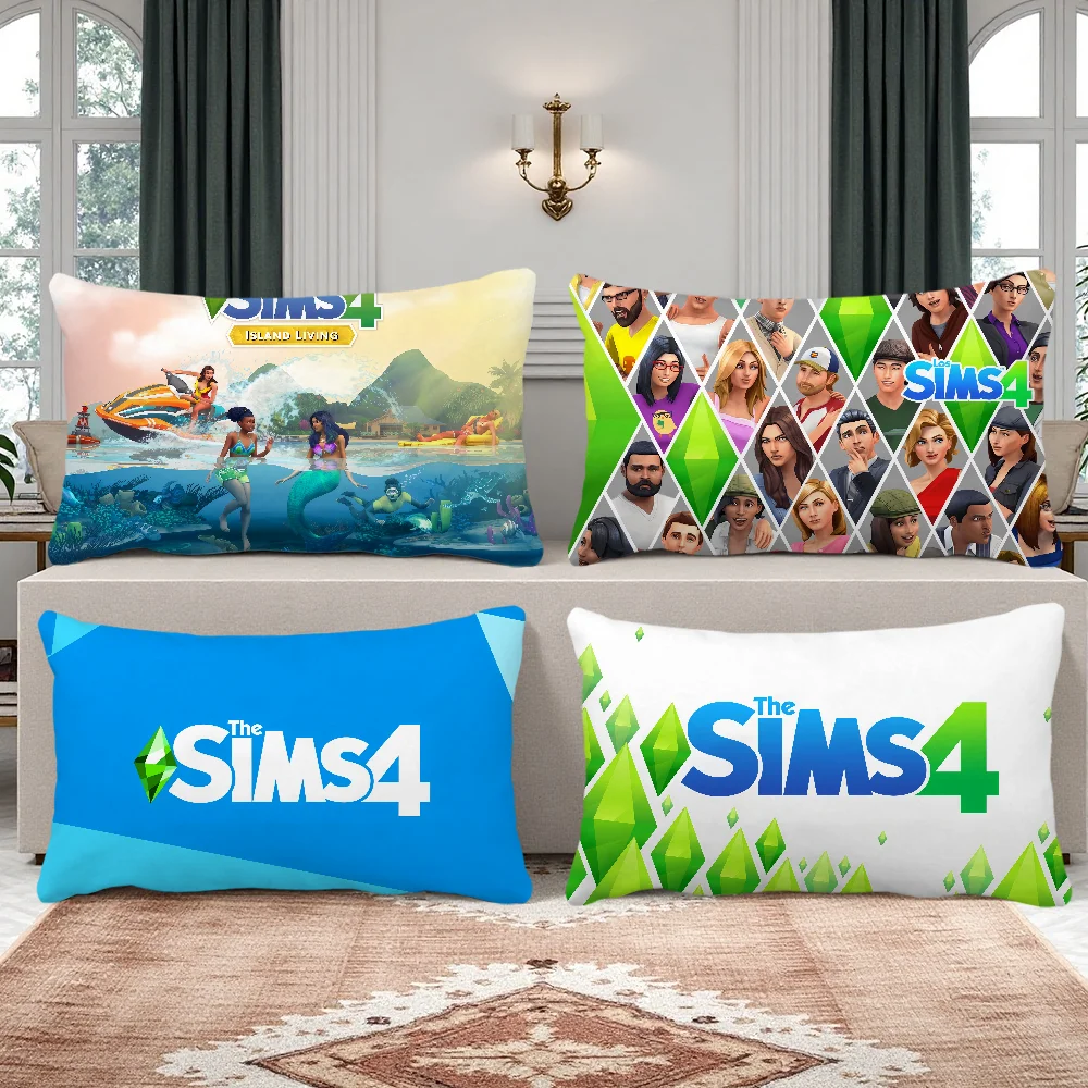 لعبة مضحك الفن S-sims 4 غطاء الوسادة مستطيل غطاء وسادة أريكة المنزل غرفة المعيشة مكتب مقهى المخدة