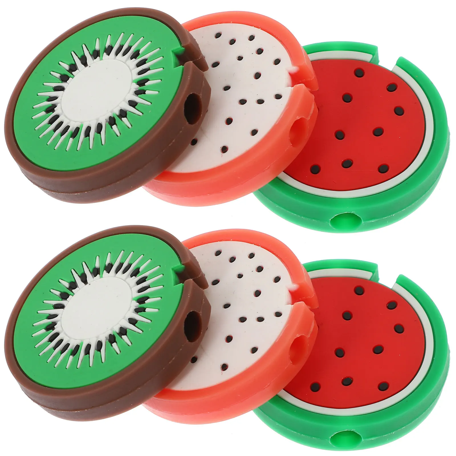

6pcs Silicone Straw Covers Cute Fruit Shaped Topper Caps Reusable Drinking Straws Decorations Bar Accessories Kitchen
