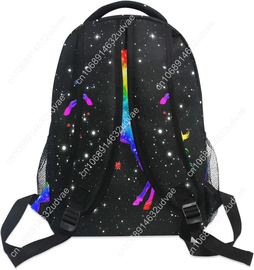 Unicorn Student Backpack For Teen Boys Girls Magic Rainbow Galaxy School Bag Bookbag Travel Laptop Daypack Book Bag Shoulder Bag