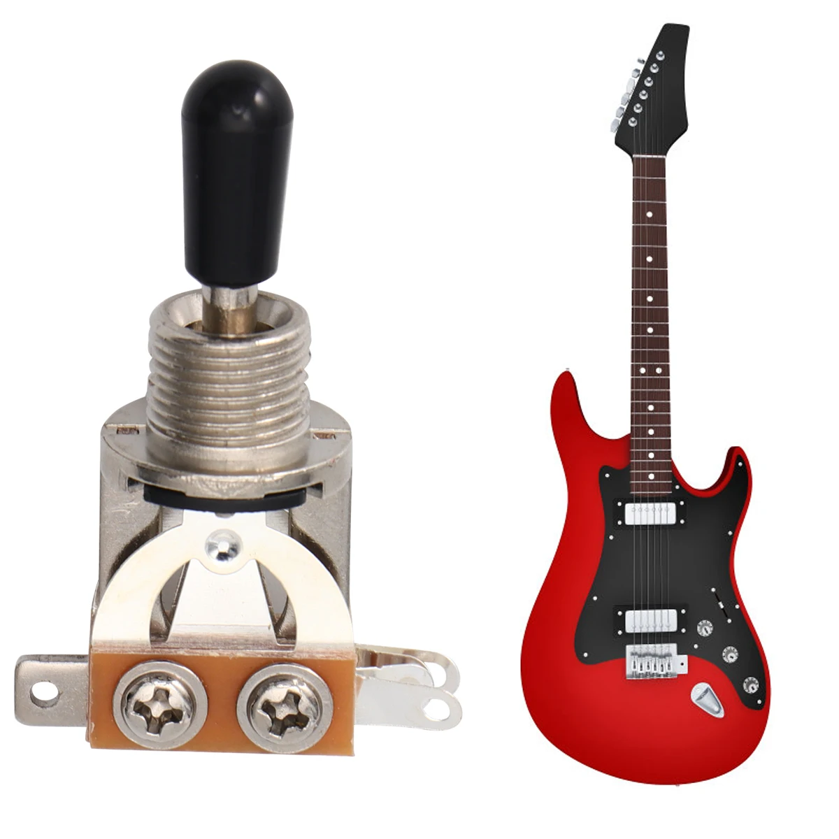

1Pcs Sound Pickup for -Type Guitar 3-Gear Button Switch Durable Long-Lasting Pickup on-Off 3-Level Sound Pick-Up