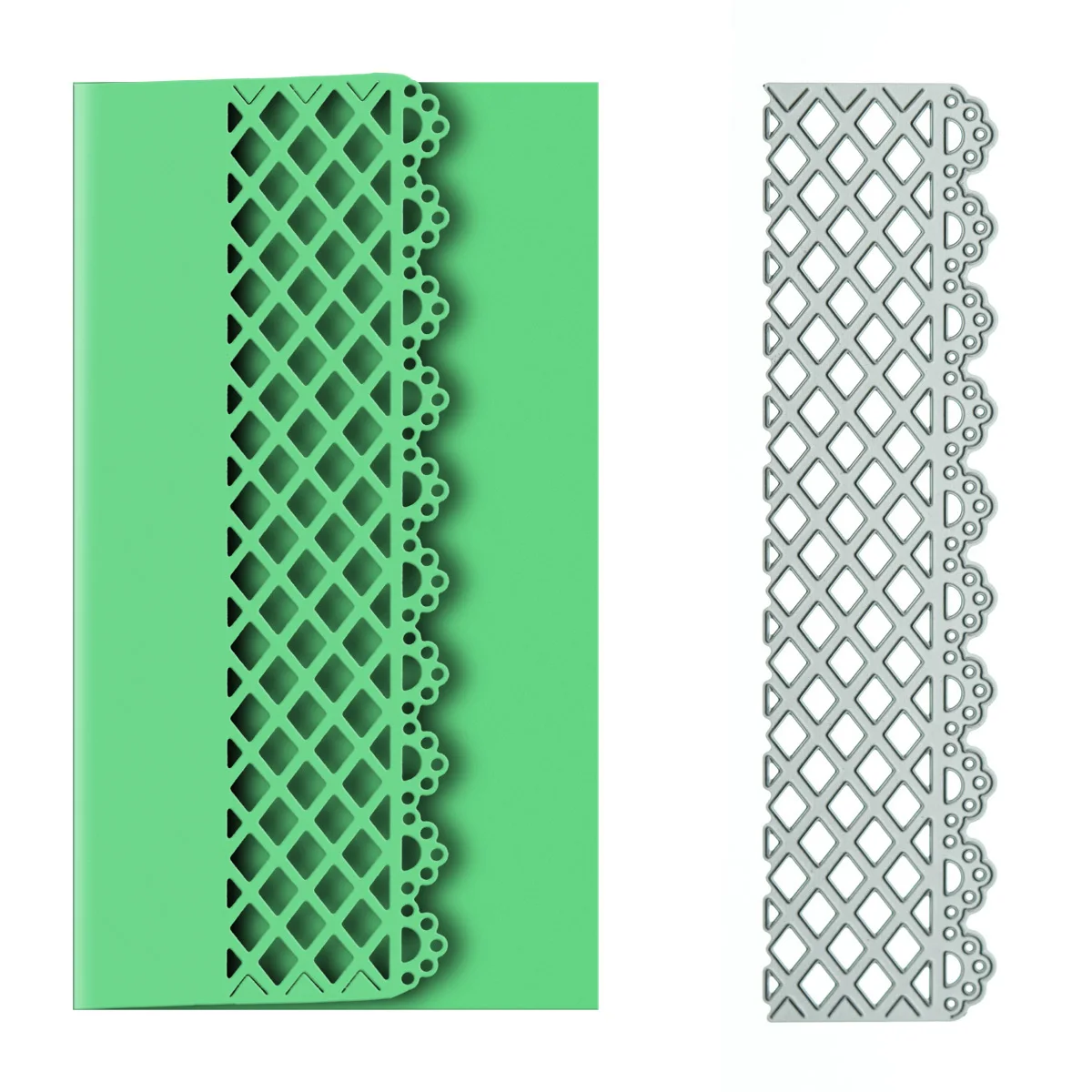 Cartão borda borda morrer cortador xadrez padrão punch faca stencil para diy papel convite cartão de saudação clipe arte decoração