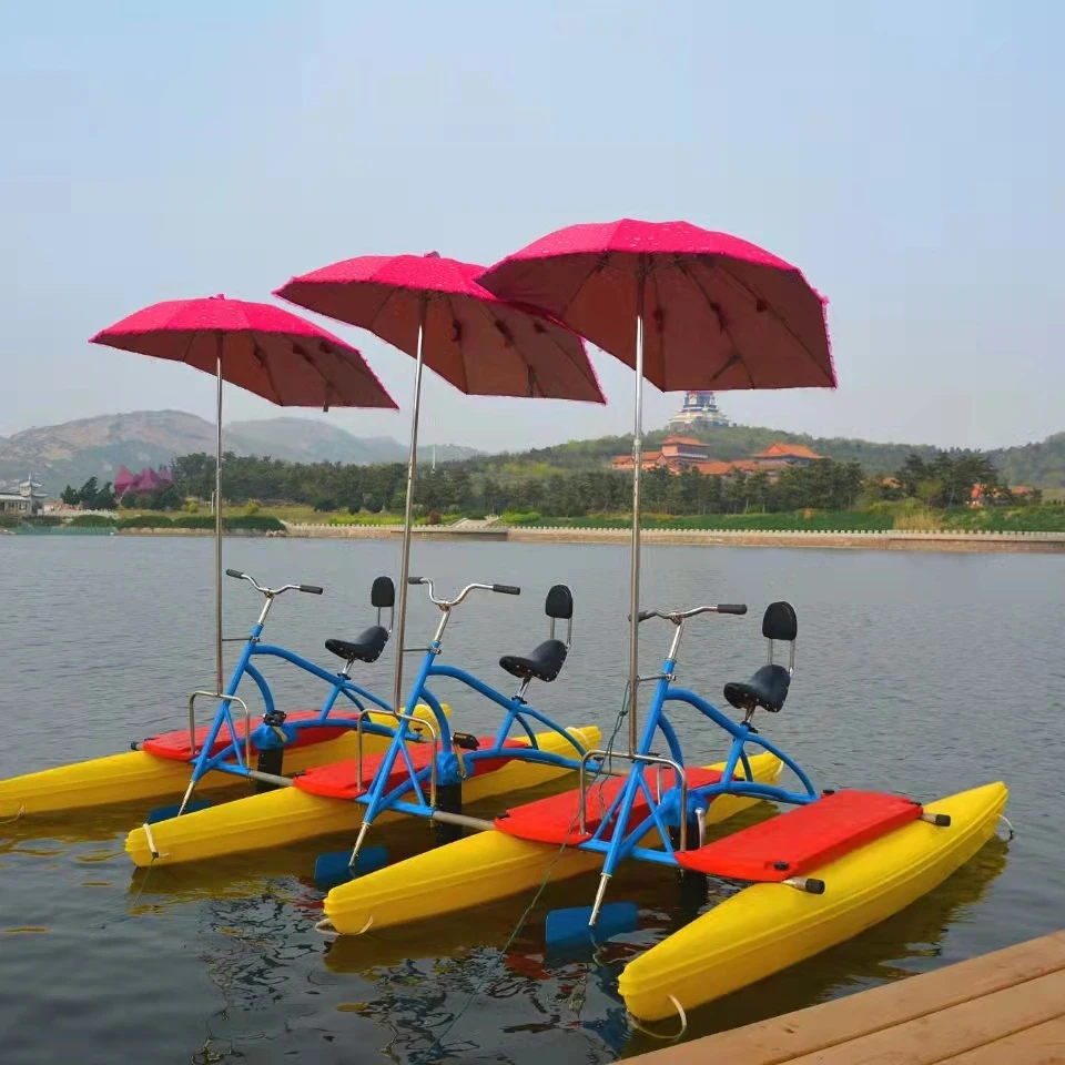 Custom Size high quality inflatable sea banana pedal boat tubes floating water bike