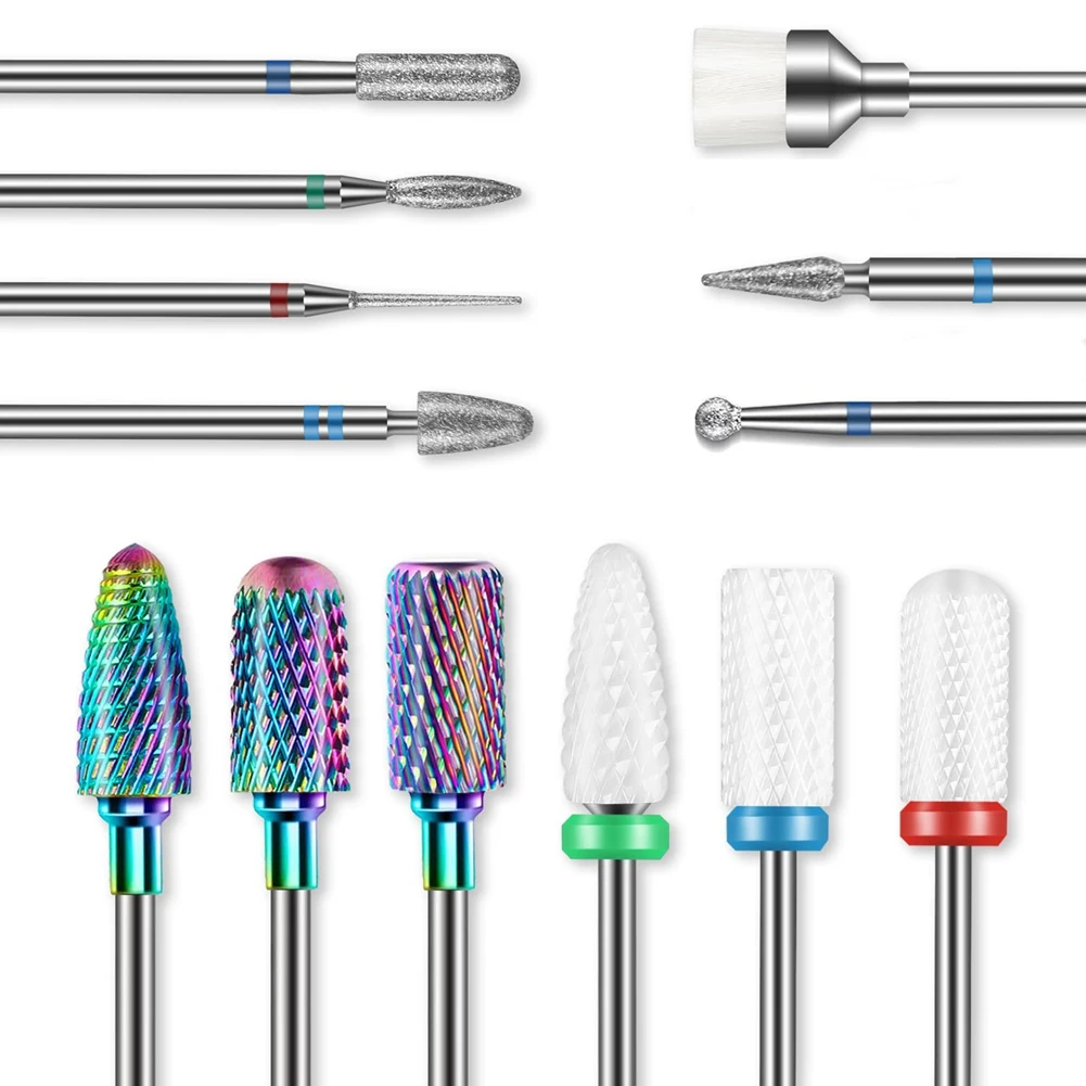 ~！【Best Seller】13PCS Nail Drill Bits Set, 3/32