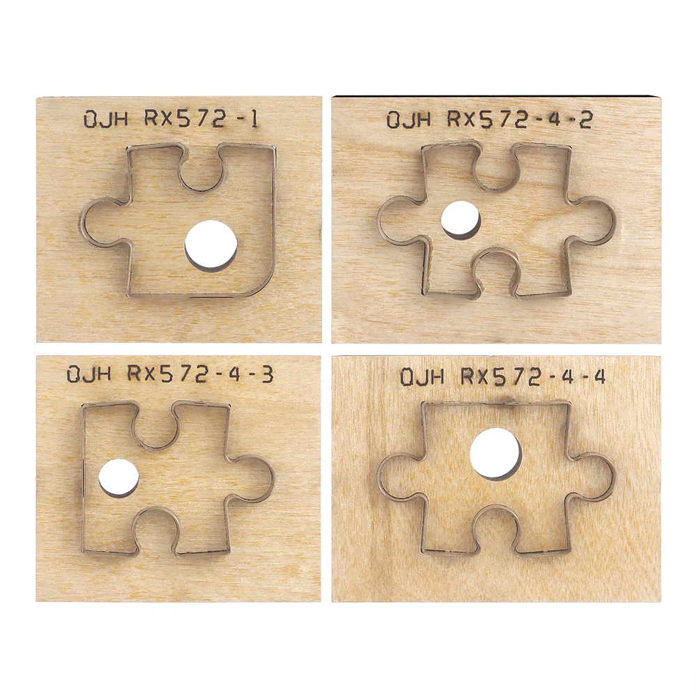 Picture 4: 4Pcs Jigsaw Puzzle Leather Template Cutting Die DIY Leather Craft Tools Handcraft Jigsaw Stencils Splice Cutter Mold