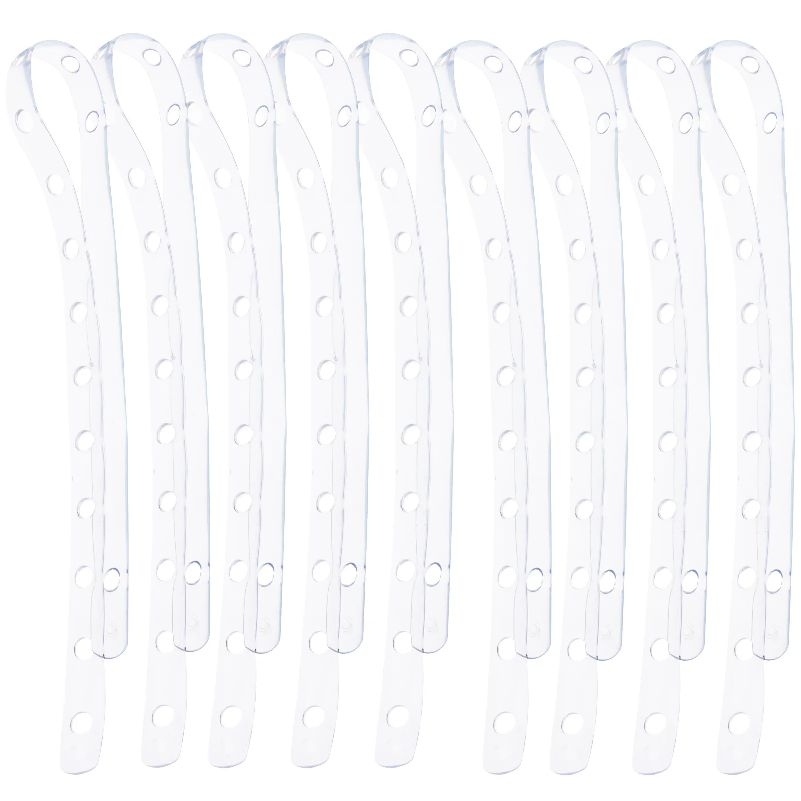 

20 Pcs Non-slip Hanger Strip Pant Hangers Closet Supplies Clothes Display Strips Hanging Rack Plastic Organizer Connector Clear