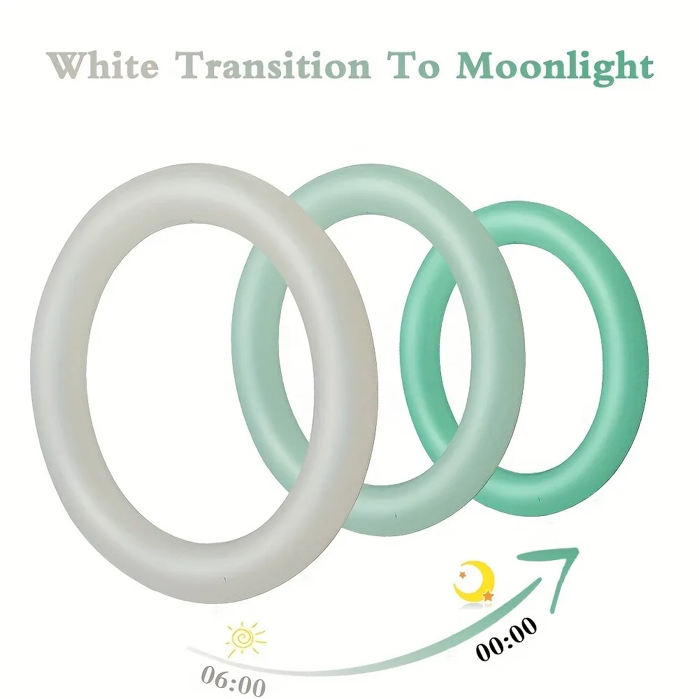 3PCS Silicone Penis Rings Set Delay Ejaculation Cock Ring Glow In Dark Male Stamina Enhancer Lock Sperm Sex Toys for Men Couples - Image 2