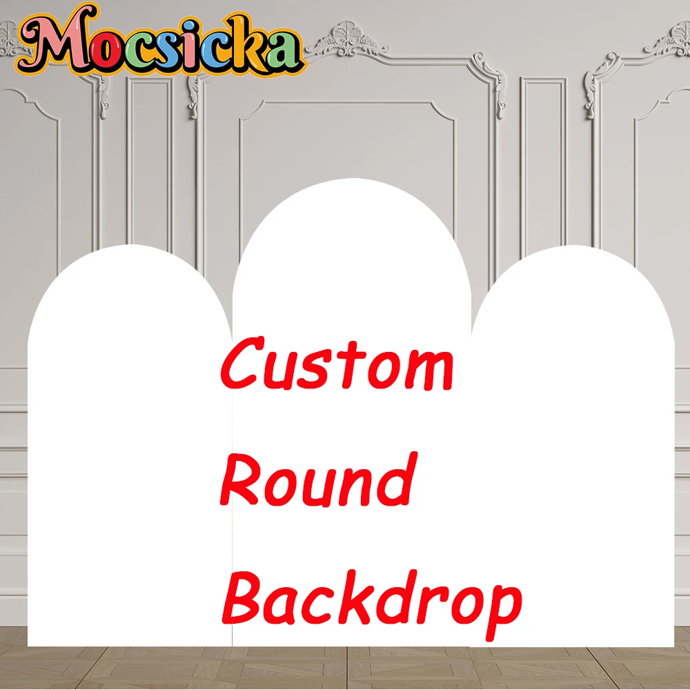 

Mocsicka Customized sizes images 2-Sided Arch Backdrops Birthday Party Decor Kid Background Custom Photo Studio Photocall Props