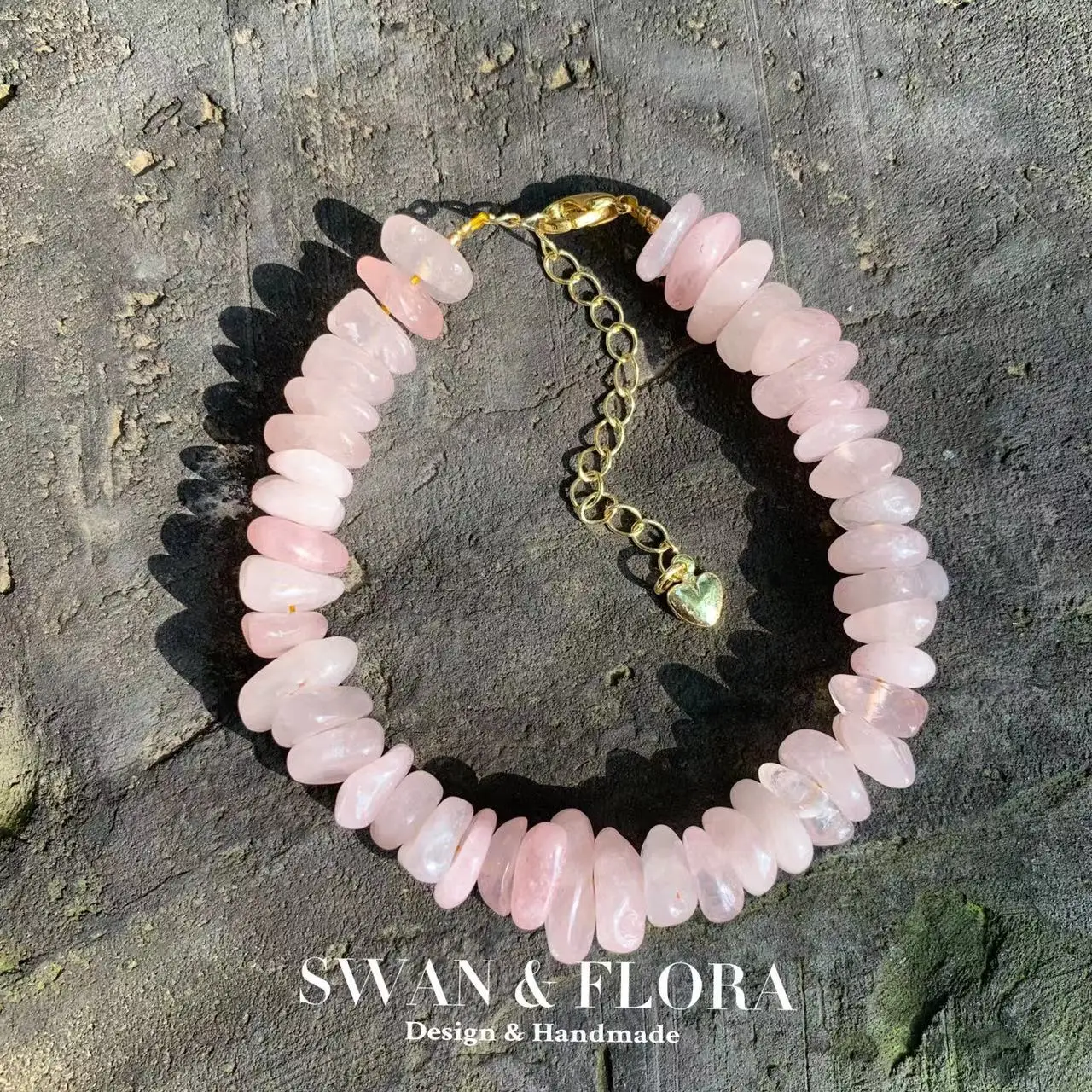 

Natural Rose Quartz Bracelet Crystal Bracelet Jewelry Handmade Stones Pink Wholesale Healing Energy Gift Lucky Jewelry