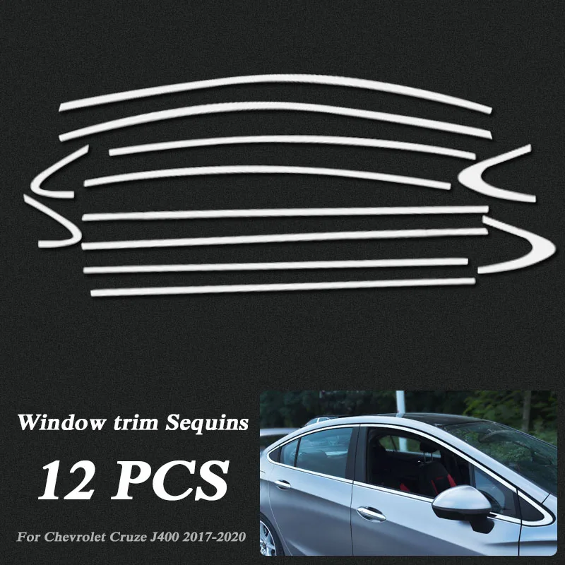 Car Styling Column Sticker For Chevrolet Cruze J300 J400 2008-Presen Window Trim Cover Exterior Body Decoration Chrome Accessory