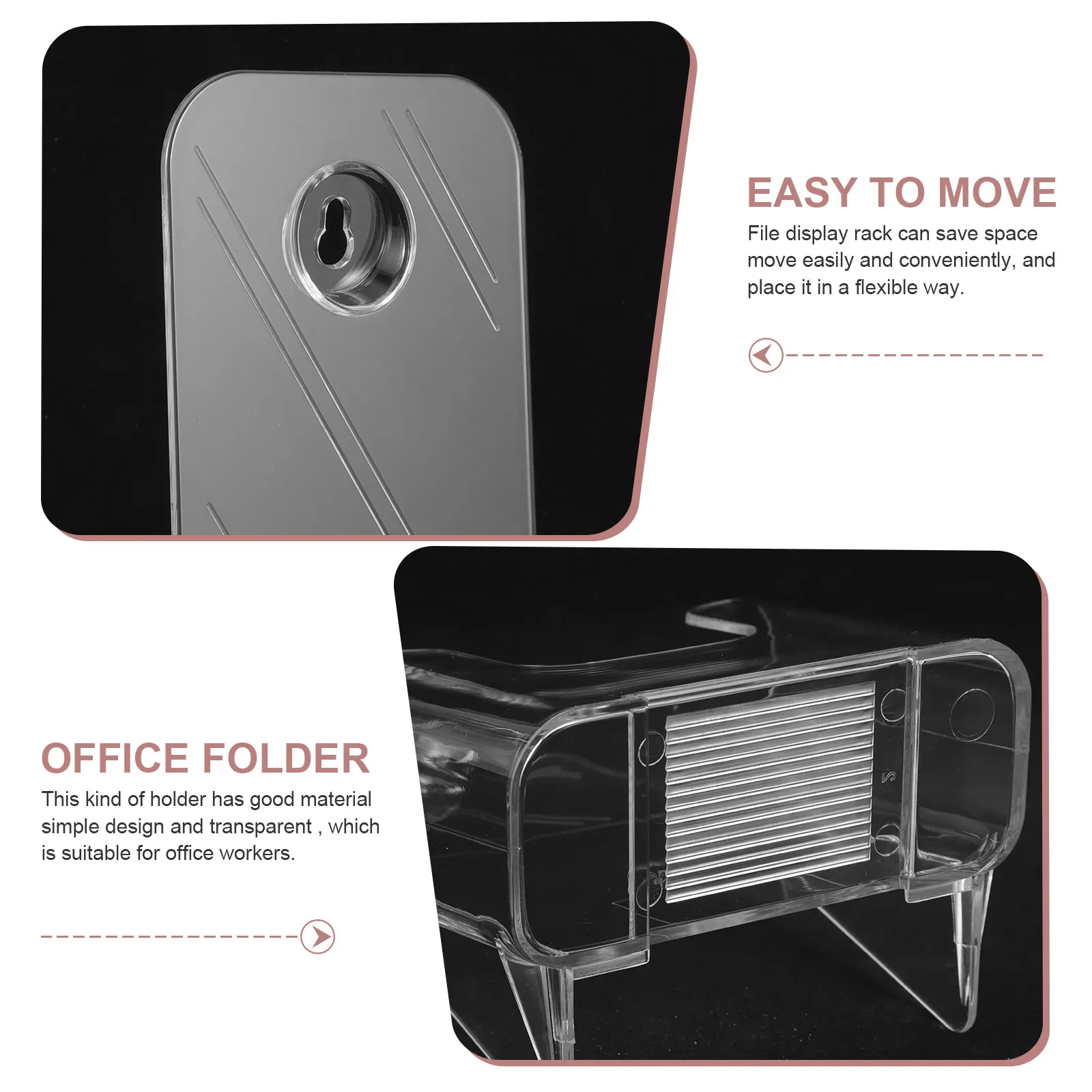 

Premium Acrylic Magazine Holder for Desk Brochure Display Stand Flyer Rack Document Organizer Wall Mount Paper Storage Solution