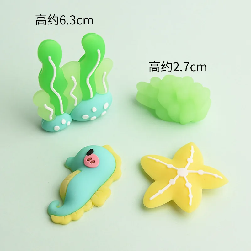 Under the Sea Birthday Cake Decorations Fish Coral Octopus Seahorse Seaweed Shaped Ocean Sea Submarine Party Supplies Favors