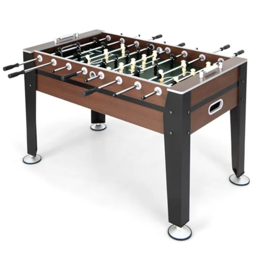 

Foosball Table 54" Competition Sized Wooden Football Game Table with Non-Slip Leg Levelers 2 Balls Soccer Table Game for Home O