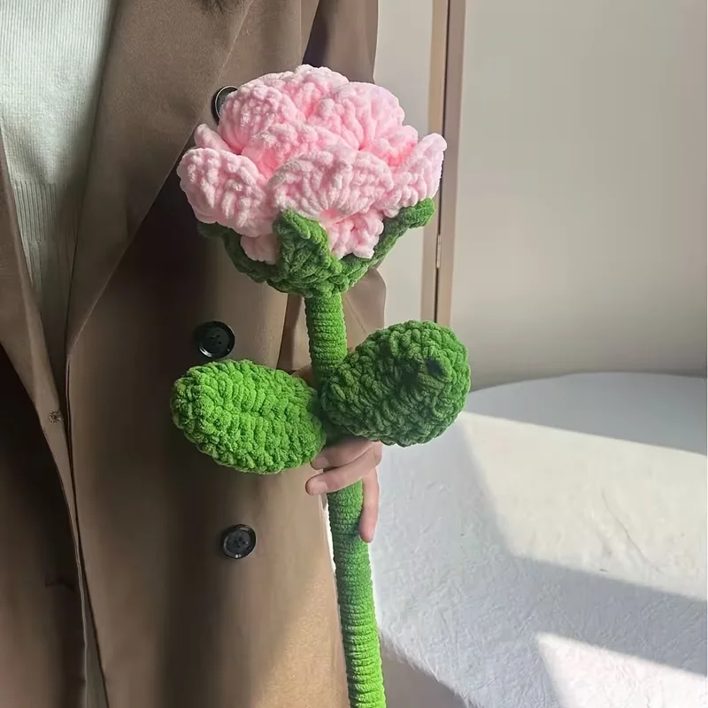 Handgefertigte Große Sonnenblumen- und Nelkensträuße, Realistische Rote Rosen, Valentinstag-Hochzeit, Muttertagsdekoration – Detail 1