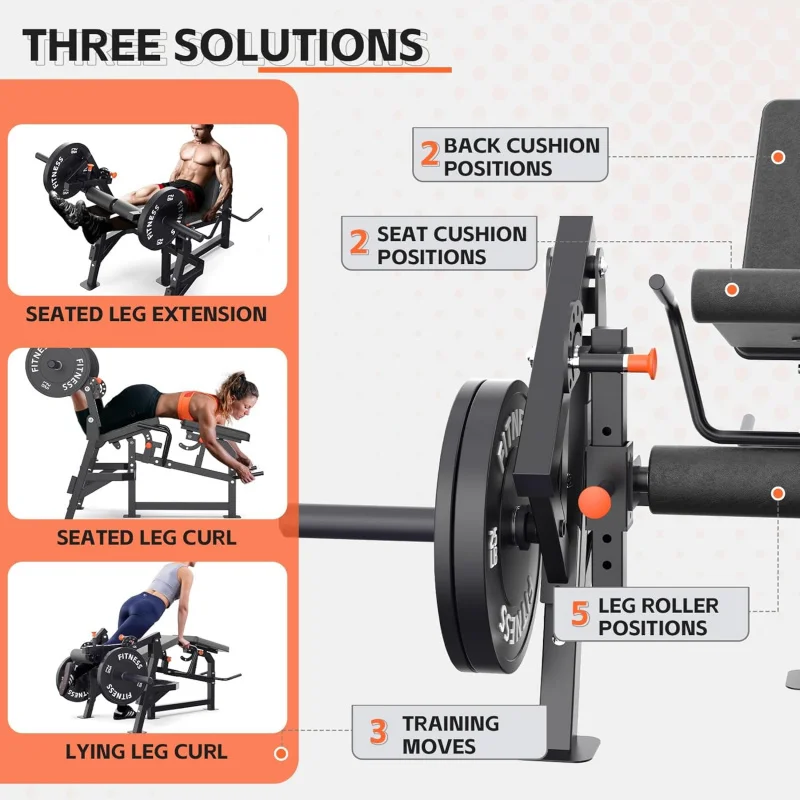 آلة ضغط وتجعيد الساق، تمديد ساق واحدة، تجعيد الساق المستقرة، مقعد تمرين الساق قابل للتعديل