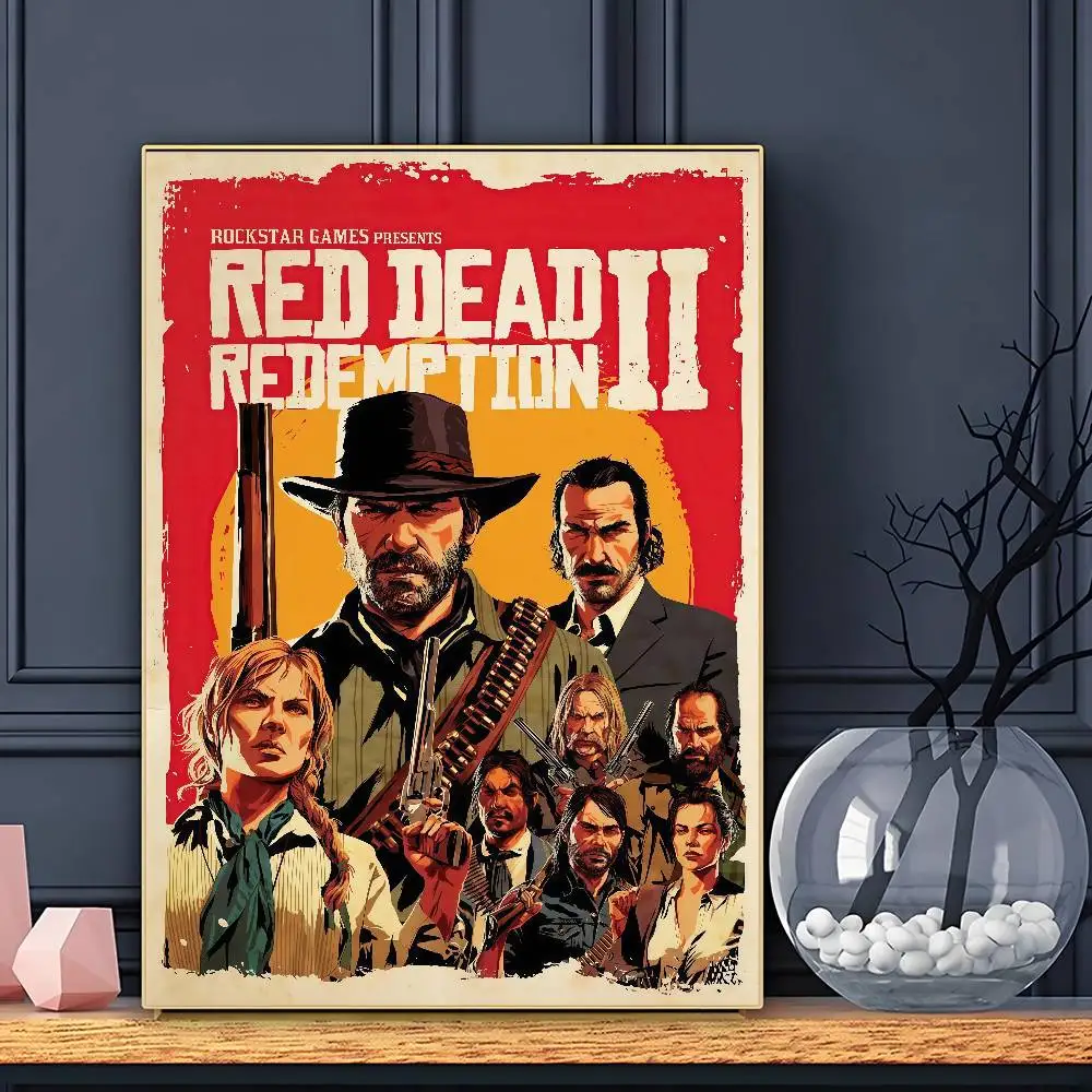 Game R-Red D-DeadS Redemption 2 Poster HD Art Sticky Wall Waterproof Home Living Room Bar Decoration