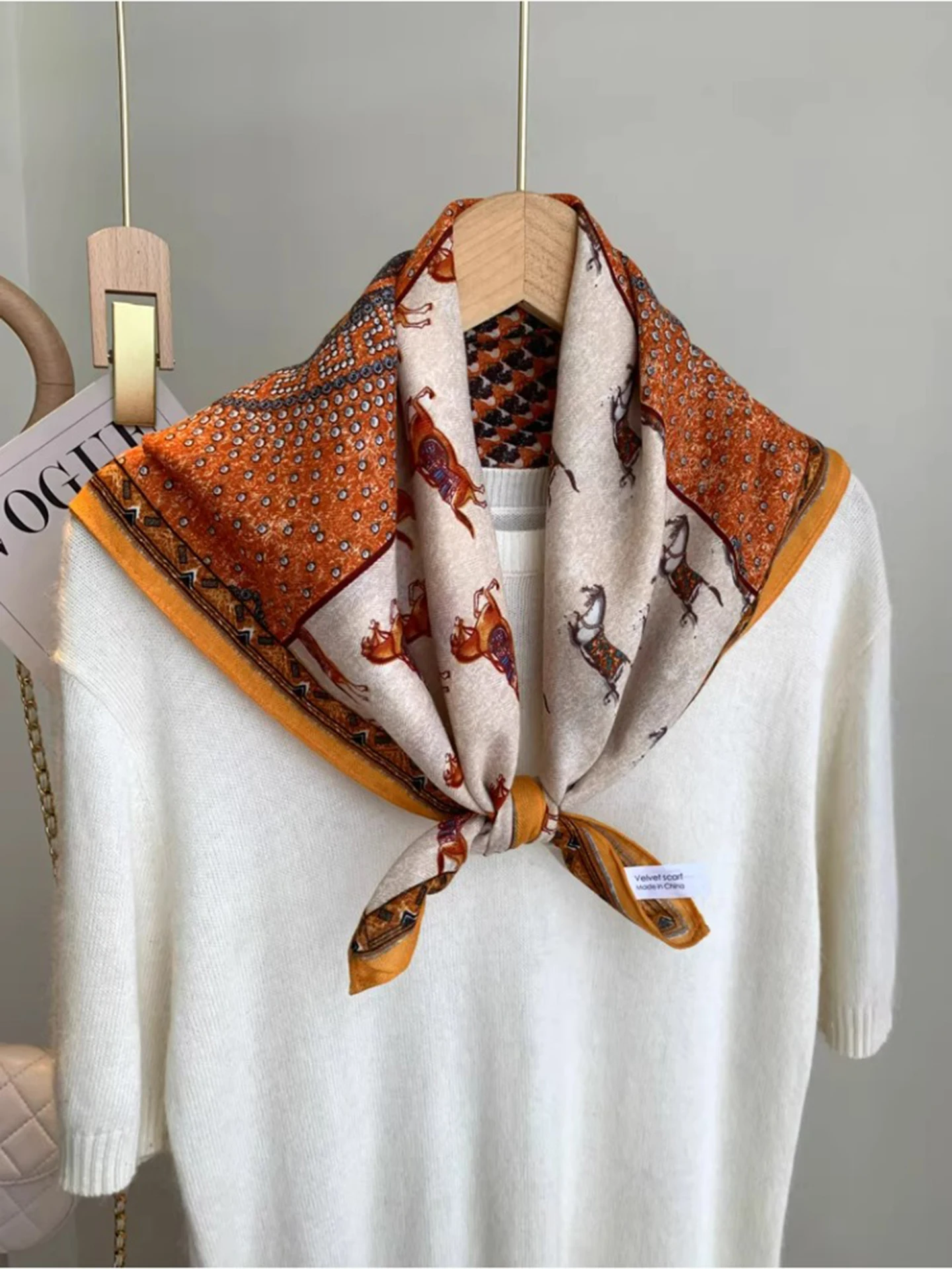 ele-orange-silk-scarf-for-women-spring-autumn-versatile-small-square-trendy-hair-accory-multi-functional-faionable