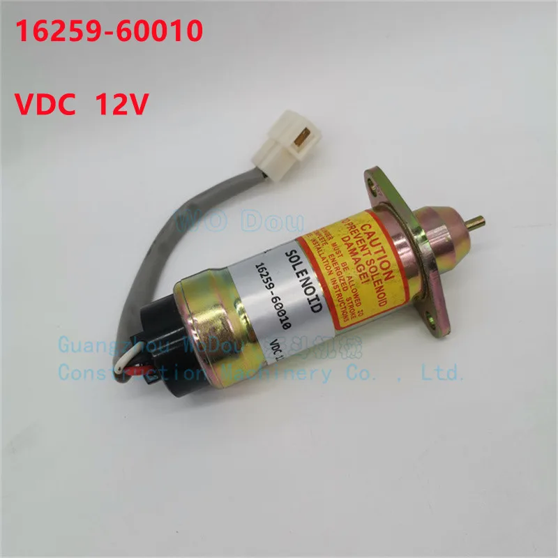 

Stop solenoid 16259-60010 12V MV1-48 for Johannesburg ota D1105 V1505 uration TW150DHB TW150VTR TW190 TW S426TDHB