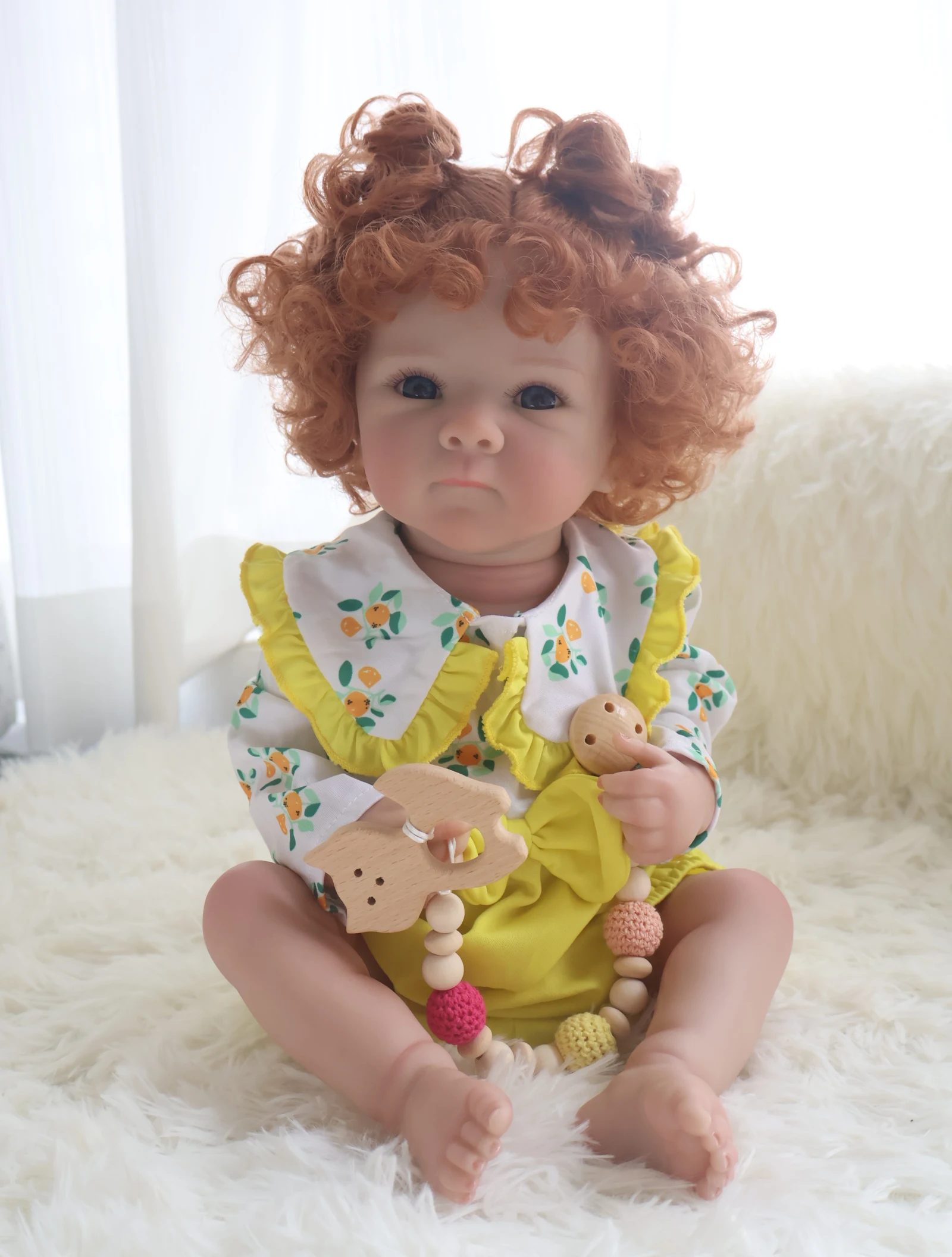 l18 inch Lifelike Bebe Reborn Vinyl Doll Bettie Handmade toy Girl Christmas Gift Braided Girl Cute