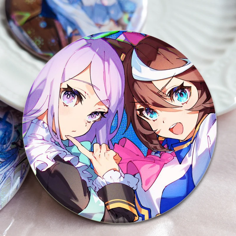 Sonder woche Stille Suzuki Tokai Teio Wodka Abzeichen Anime Cartoon Broschen Cosplay niedlichen Emaille Pins für Kleidung Zubehör Geschenke