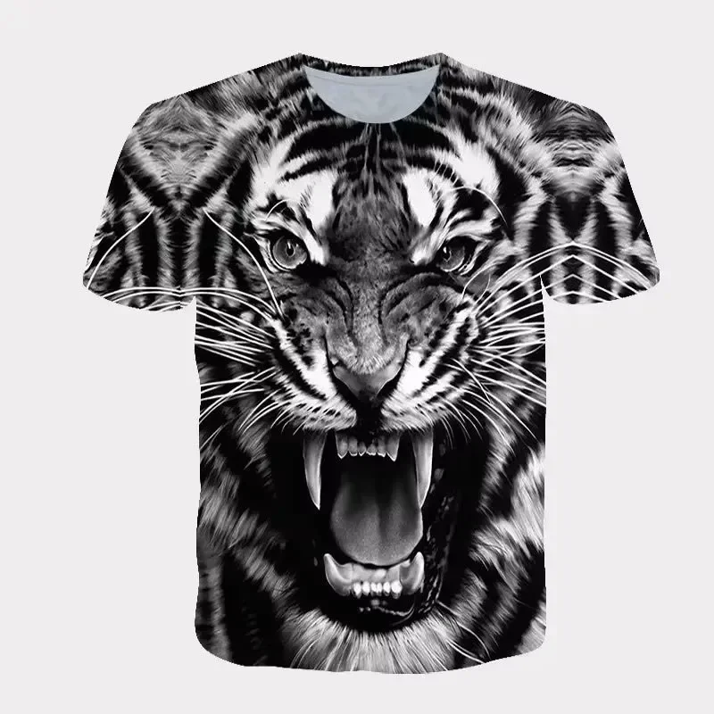 New Tiger T Shirt Men 3D Print High Quality Hip Hop Tee Cool Mens Clothing Summer Big Size Tshirt