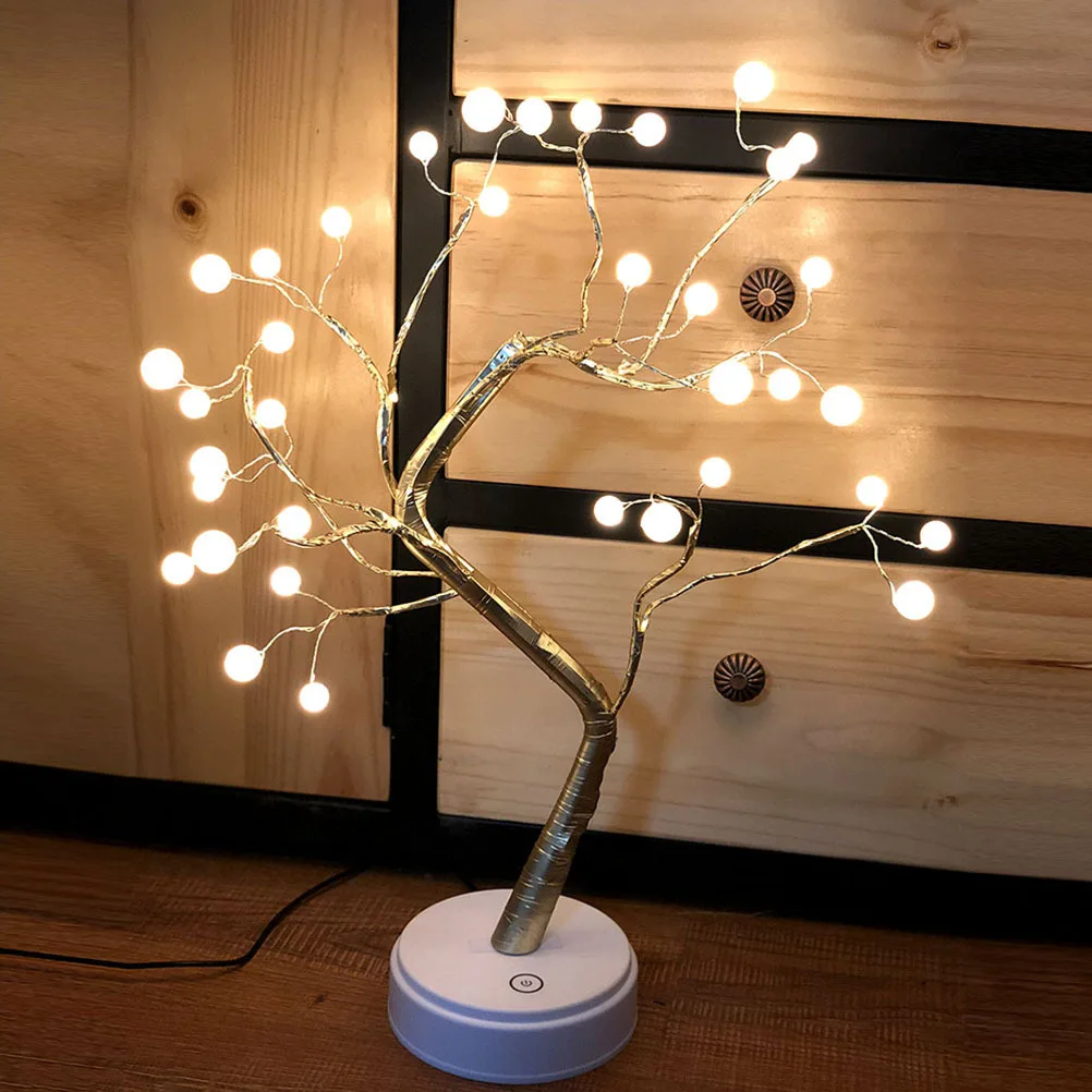 Small Night Light Led Neon Lamp Touch Switch Tree Shaped Decorative Light For Bedroom Home Party Festival Usb Or