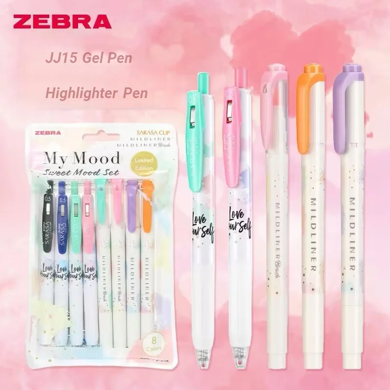 

8pcs/set JJ15 Gel Pen My Mood Series WKT7 Highlighter Pen 8 Color Limited Set Japanese Stationery