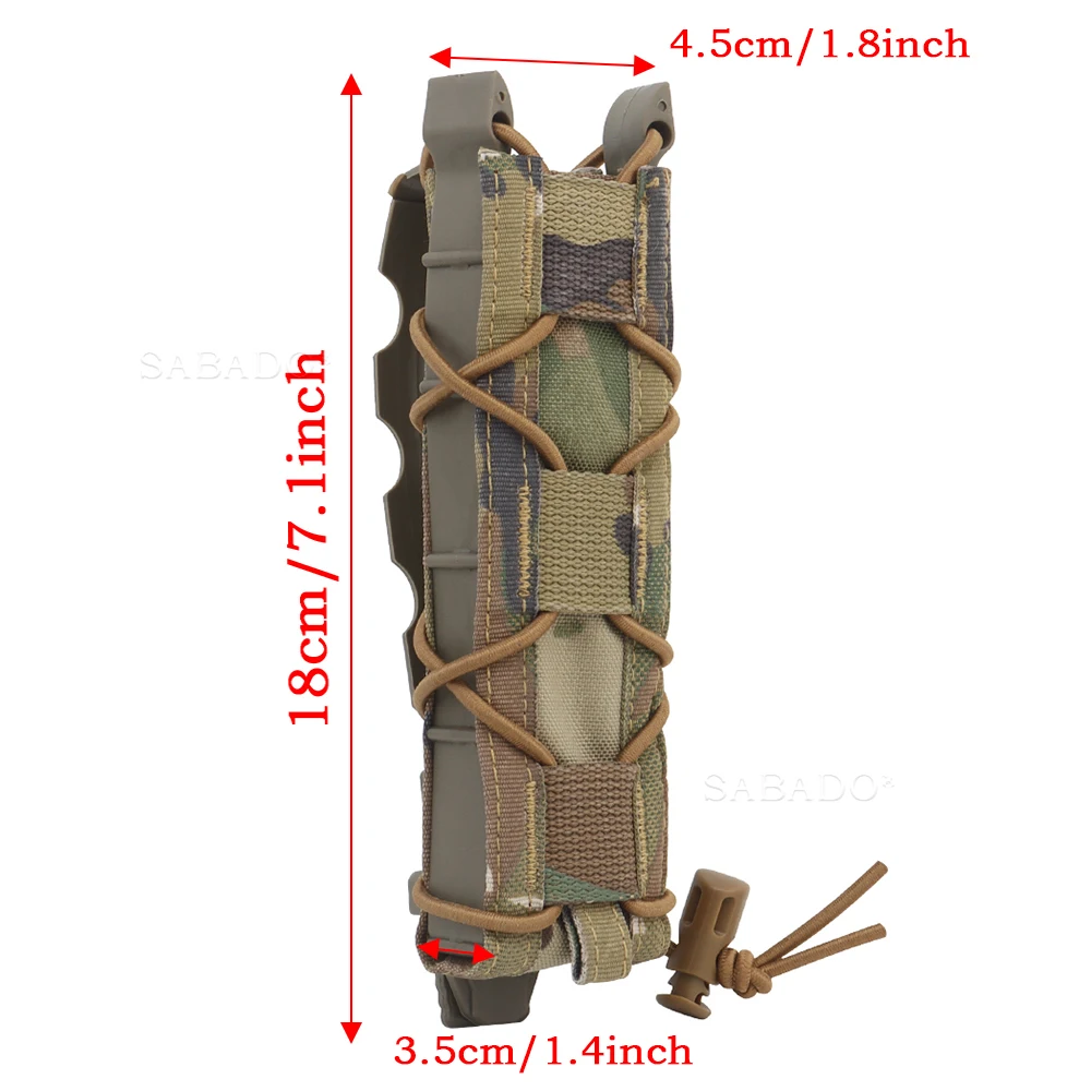 Tactical 9mm Extended Pistol Magazine Pouch Submachine Gun Mag MOLLE Malice Clip Kompatybilna kamizelka myśliwska z paskiem do MP5 MP7 UMP