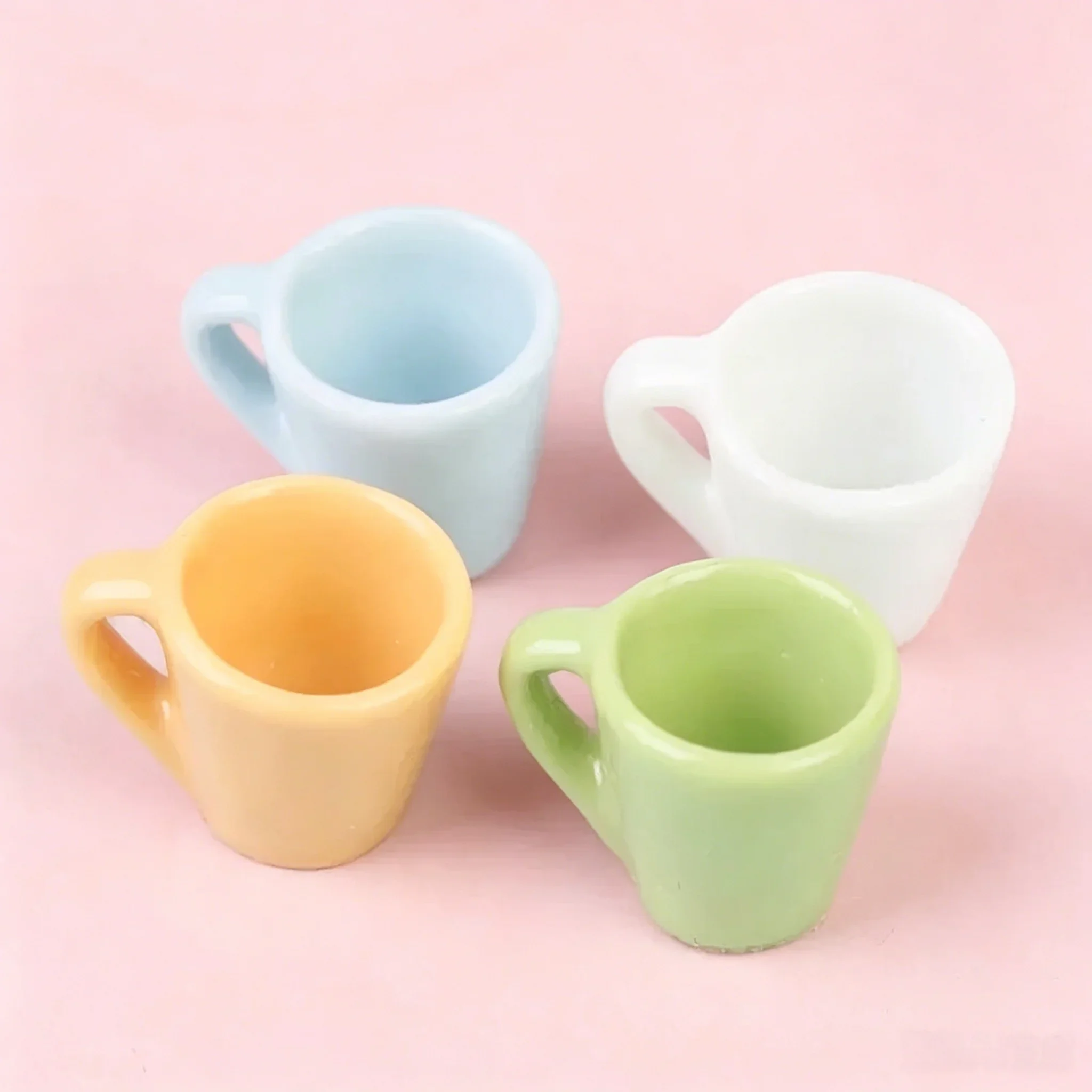 4Pcs/Set Mini Resin Japanese Water Cup Model, 1:12 Dollhouse Mug Ornaments for Doll Home Decor