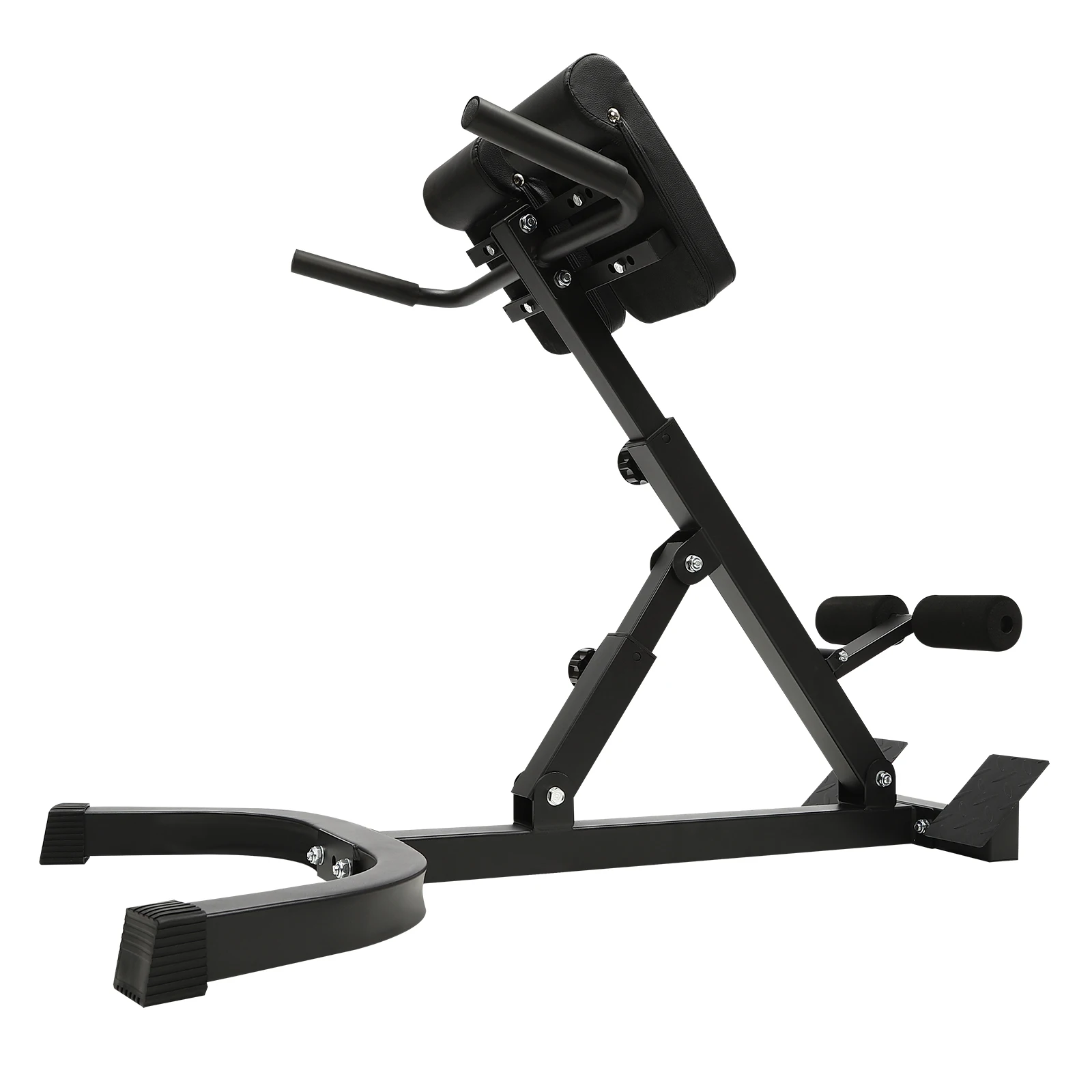 Roman Chair Back Extension Machine, 330LBS Back Extension Roman Chair Abdominal Exercise Equipment, Multi-Functional Hyperextension Back Strength Exercise Bench, w/Rubber Foot Covers, suitable for Home Gym Hotel