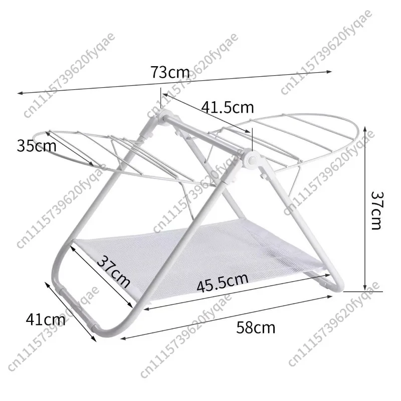 Mini floor-to-ceiling folding drying rack, simple small baby home balcony drying clothes bay window courtyard drying rack