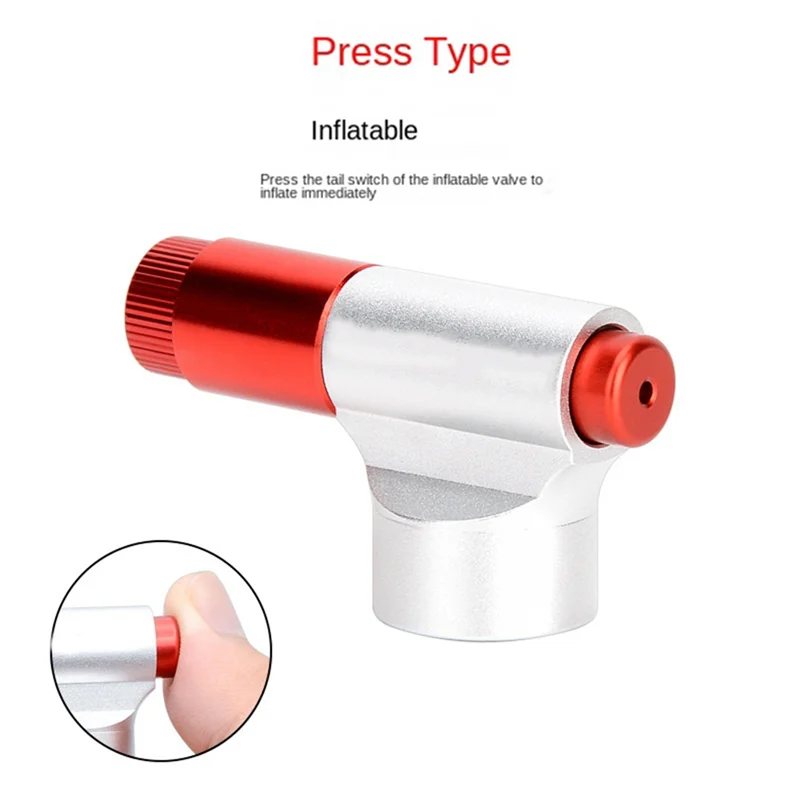 

AA79 THE~CO2 Велосипедный насос для велосипеда Тип из алюминиевого сплава Надувной насос для велосипедного насоса Головка мини-велосипедного насоса Совместимый клапан Шредера