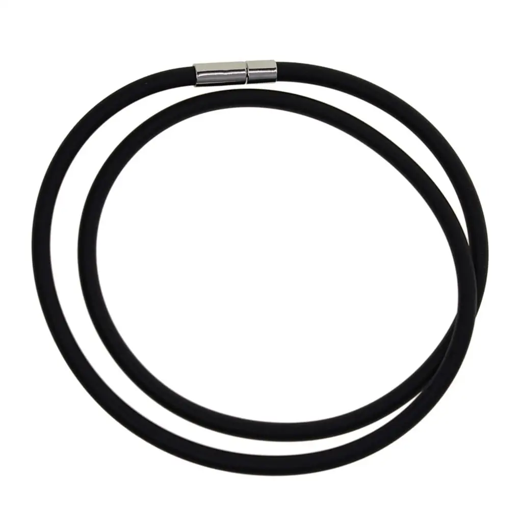 

Elegant Black Rubber Women Necklace Soft Silicon Cord Choker Statement Jewelry for Wedding and Party