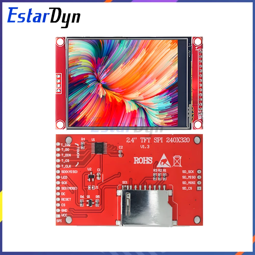 Touch screen LCD TFT SPI da 2,4/2,8 pollici ILI9341 Modulo display 240x320 per Arduino Raspberry Pi, con PCB e touch pen