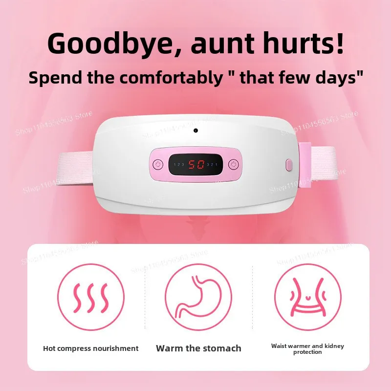 Cinto de aquecimento de palácio, tesouro de aquecimento de palácio de tia de meninas, compressa quente, massagem de cinto de cintura, cinto de aquecimento