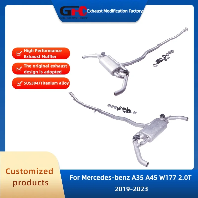 

GFC Catback Exhaust Muffler for Mercedes-benz A35 A45 W177 2.0T 2019-2023 High-Performance Electronic Valve Car Accessories