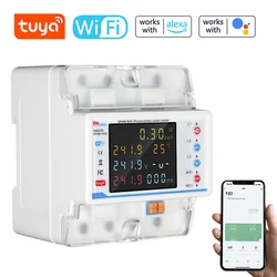 Tuya WiFi Intelligent Circuit Breaker Automatic Reclosure Protector 3P4W Power Three Phase Reclosure Switch Multiple Protections