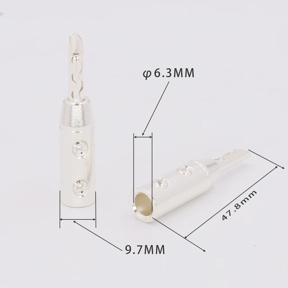Wysokiej jakości Audiocrast B835S 4 sztuk posrebrzane złącze bananowe posrebrzane złącza BFA wtyczki BFA wtyczki