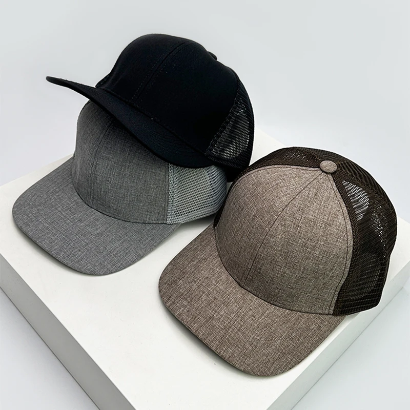 New Men Women High-quality Color Block Baseball Hats Sunshade Outdoor Breathable Casual Truck Caps Mesh Fashion Simple Versatile