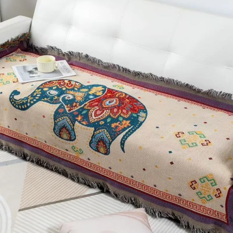 Four Season Universal Double-sided Blanket Sofa Towel Thickened Tassel Universal Cover Towel Sofa Bedding