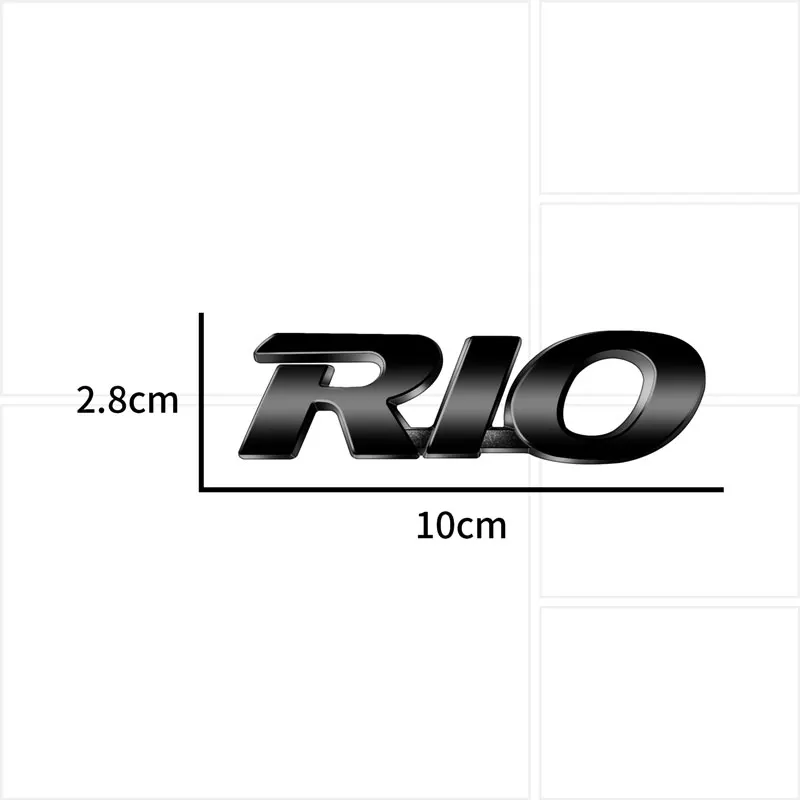 ملصق شعار حرف ريو معدني ثلاثي الأبعاد ، تصميم السيارة ، المصد الخلفي ، شعار الجذع ، K2 ، K3 ، K5 ، KX5 ، GT ، Forte ، Rio ، Optima ، Sorento #6