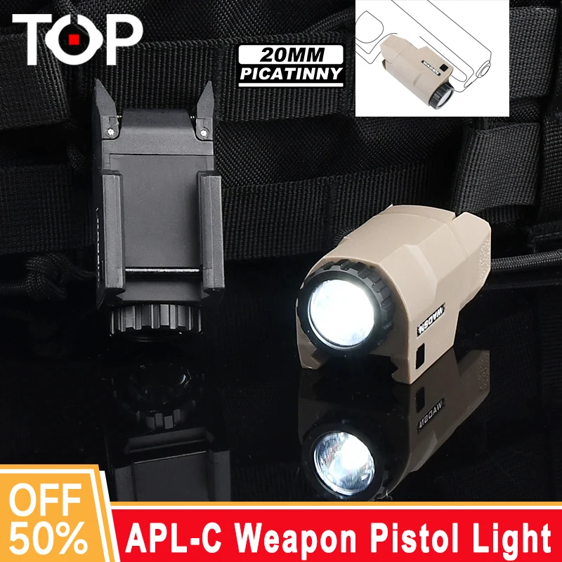 

WADSN WML G2 APL-C Airsoft Tactical Weapon Gun Flashlight Fit 20mm Weaver Picatinny Rail For Hunting Lanterna Pistol Rifle Light