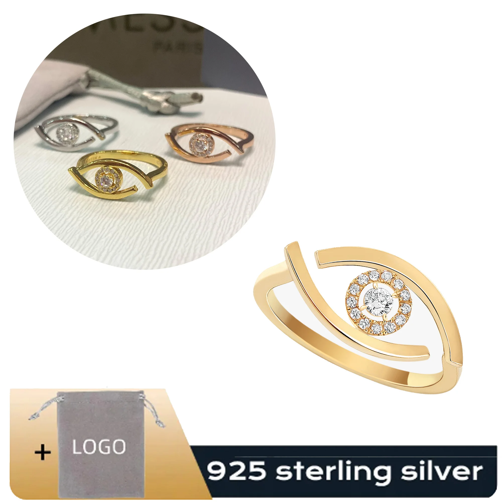 

Pure silver s9252024 new concept LUCKY EYE series Messik A Devil's Eye luxury gift diamond ring