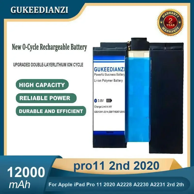 

High Capacity 12000mAh pro11 2nd 2020 Tablet Battery For Apple iPad Pro 11 2020 A2228 A2230 A2231 2rd 2th